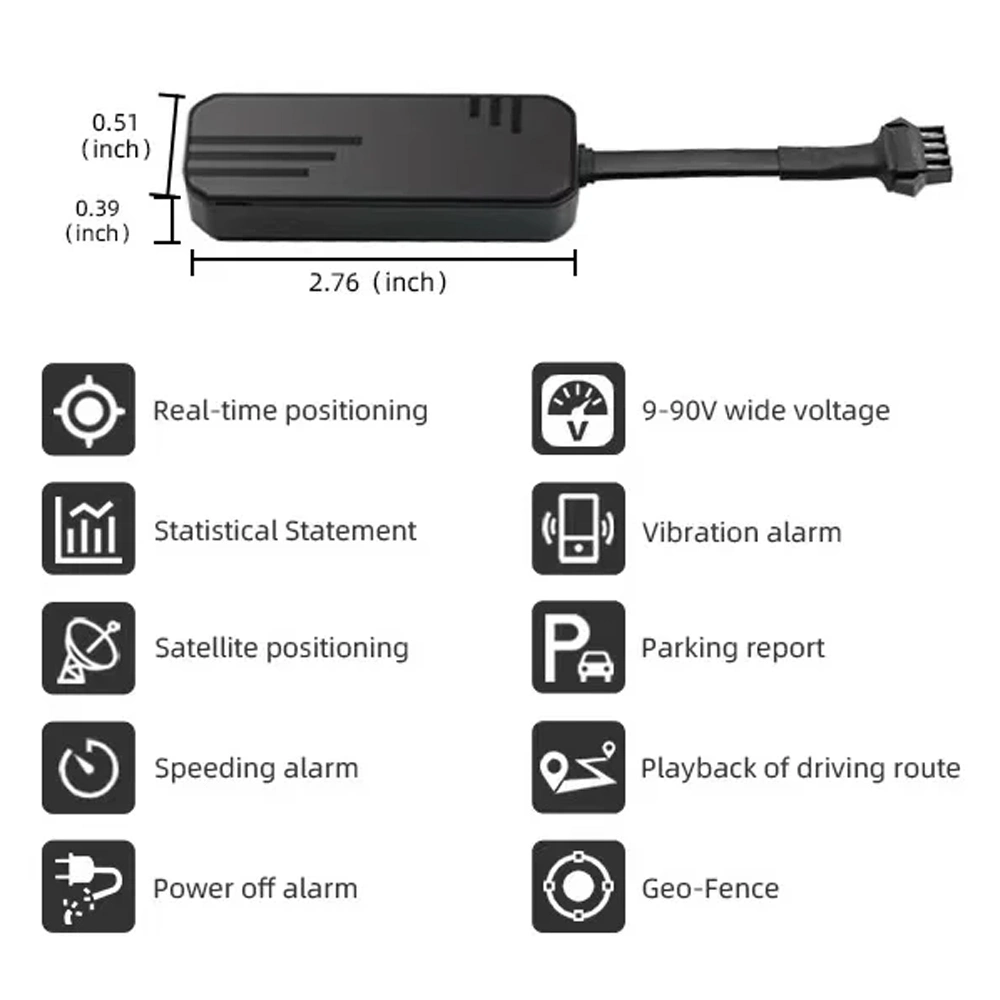 Mini-localizador de automóvel com navegação GPS