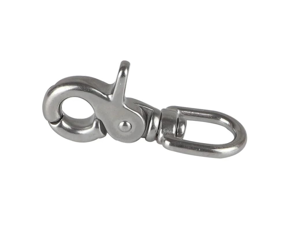 Newest Sale Precision Manufactured Stainless Steel Marine Hardware Wire Rope Fittings Precision Casting Trigger Swivel Snap Hook