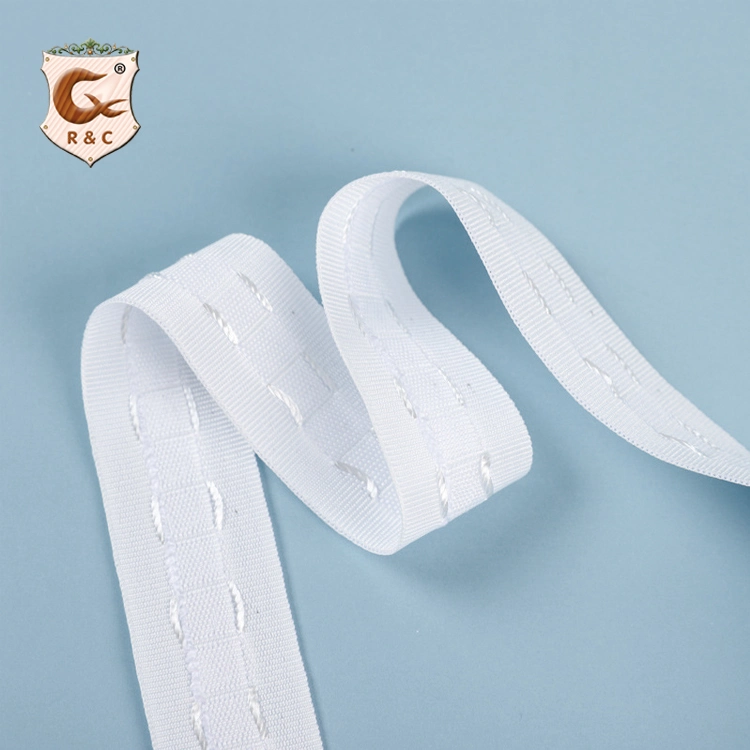 Pull Pleat Tape Baumwolltuch Weißes Polyester Nylon Vorhang Band