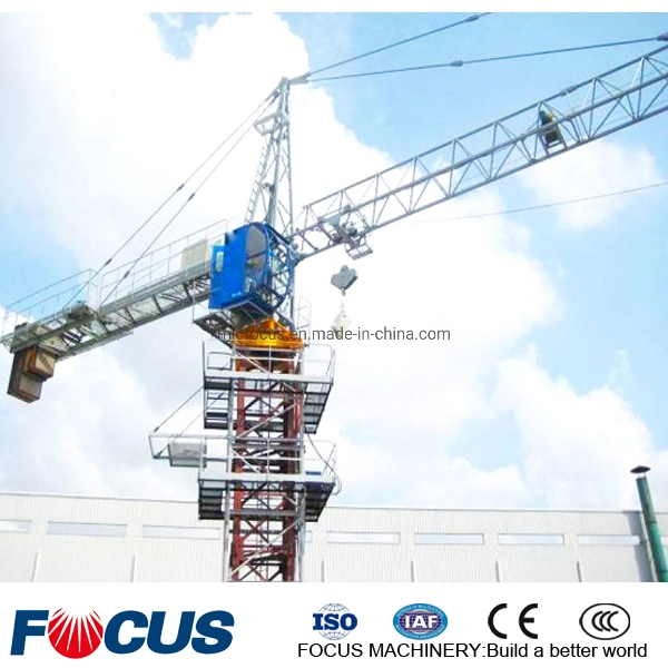 Self Erecting 8 Tons Tip Load 1.25tons Qtz125 (5518) Topless Tower Crane Operator