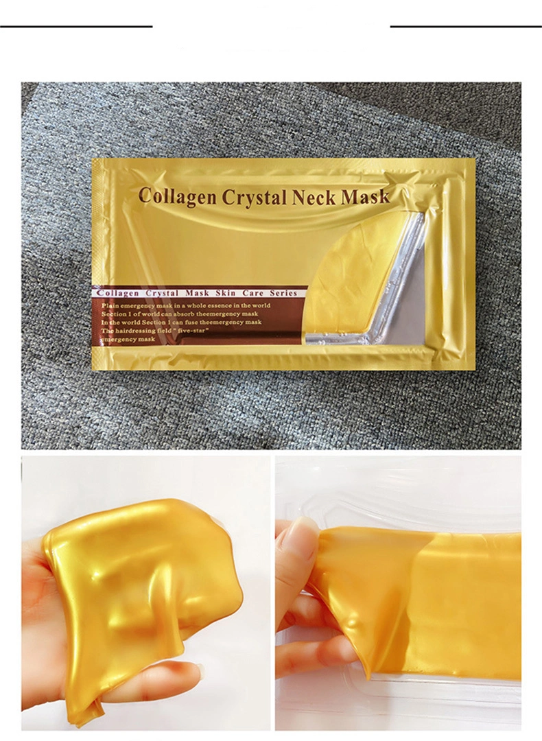 Hot Selling Repairing Neck Moisturing Golden Neck Mask 24K Collagen Crystal Patch