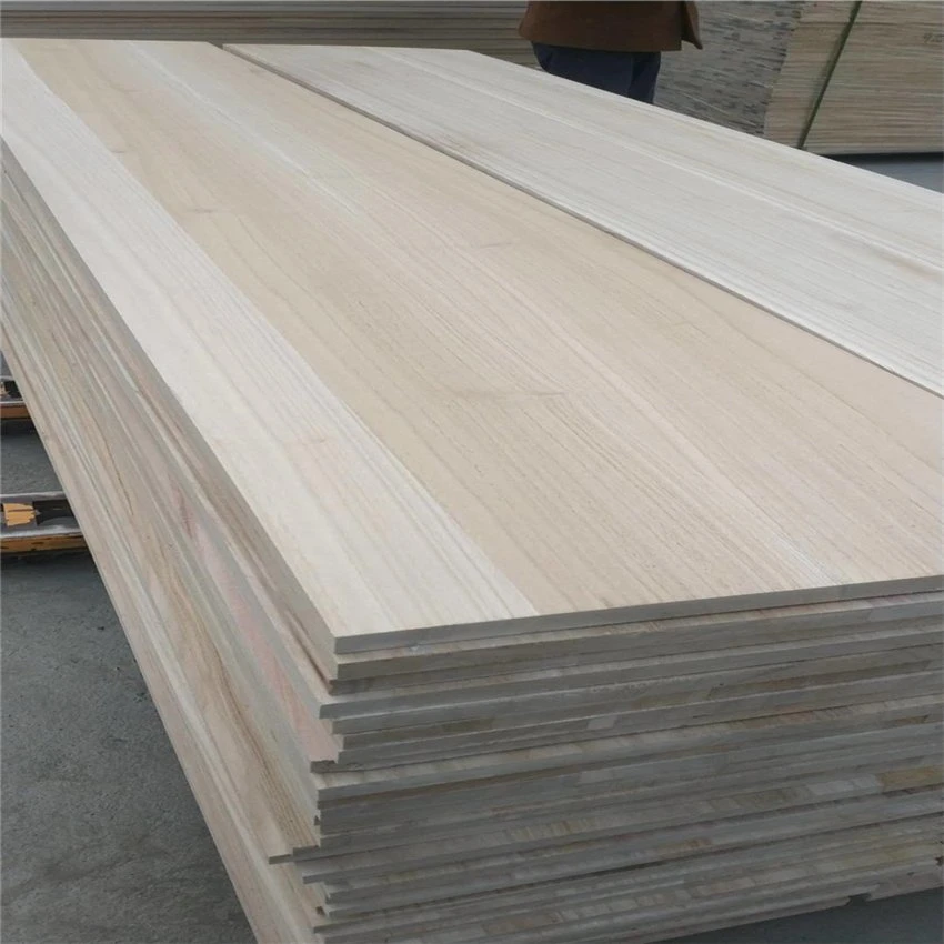 Paulownia Solid Wood Finger Joint Board/Panel de Madera pegada/encimera/encimera/Tablero de sobremesa placa base Adorno de tabla de zócalo línea de decoración de embocado Madera de molino