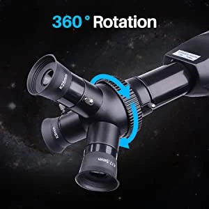 Personnalisation de base 3 oculaires pivotables 70mm ouverture Astronomical Refraction Telescope