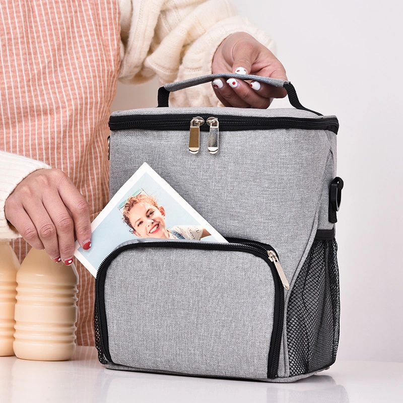 La promoción de poliéster Oxford refrigerador personalizado almuerzo de comida de la bolsa de cuadro de la bolsa de picnic Mayorista/Proveedor suave refrigerador aislado de la escuela para bolsas de trabajo de oficina