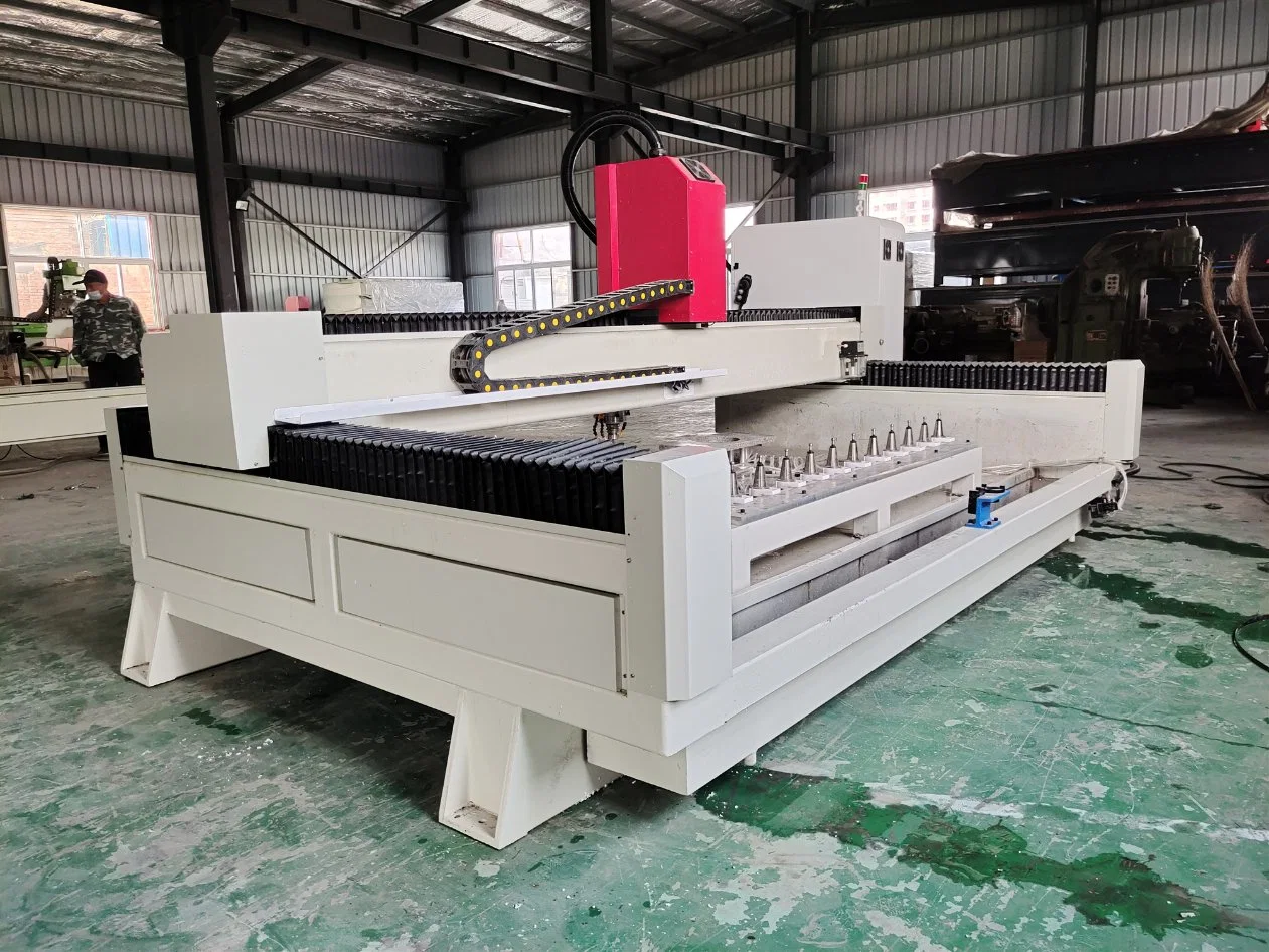 Quartz Stone Processing Center Fully Automatic Cabinet Countertop Hole Digging and Edging Processing Equipment Rock Slab Cutting Machine Woodworking CNC Stone