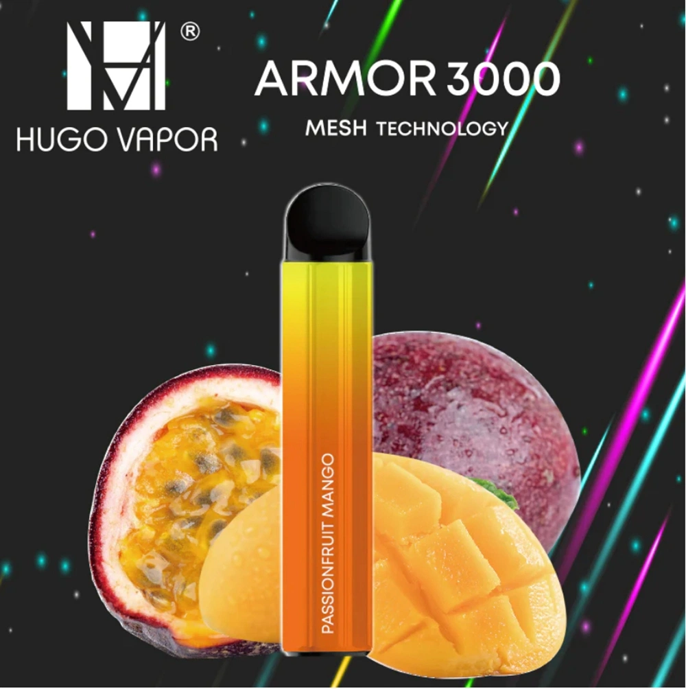 Heiße Verkäufe E Zigarette Hugo Vapor Armor 3000 Puffs ecig Vaporizer Mesh Coil Nikotin 5% Smoking Vape Pen Einweg-Vapes