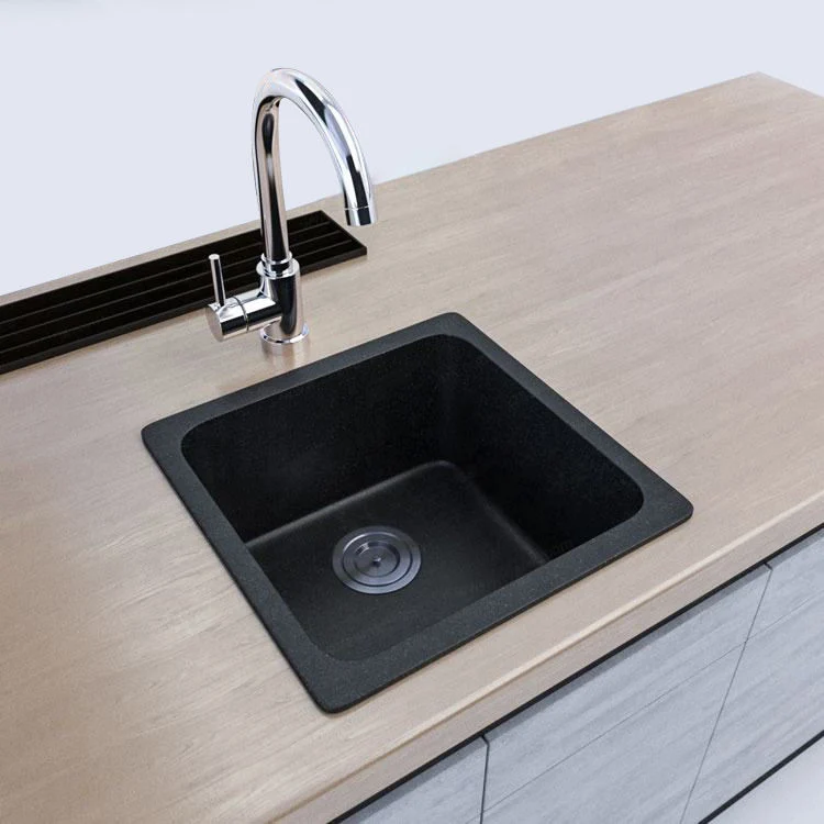 Quartz Kitchen Sink Single Bowl Kitchen Washing Basin with Drain Waste