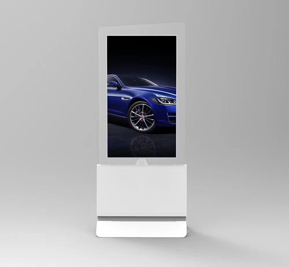 Напольная стойка 55дюйма Wireless Тотем Ультра тонкий двухсторонний Digital Signage реклама плеер ЖК монитор с сенсорным экраном киоска Qled OLED дисплей