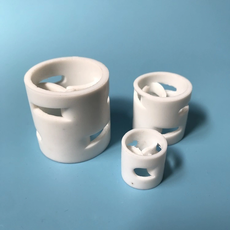 2" 3" PTFE Kunststoff Pall Ring Tower Kunststoff chemische Verpackung Für Kostensenkung