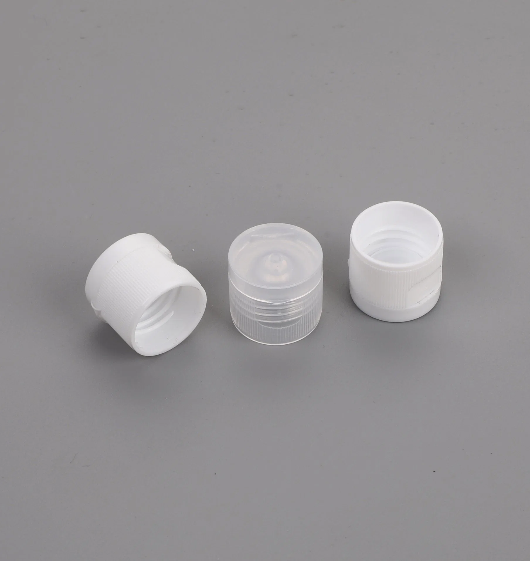 24mm White Transparent Plastic Flip Top Bottle Caps