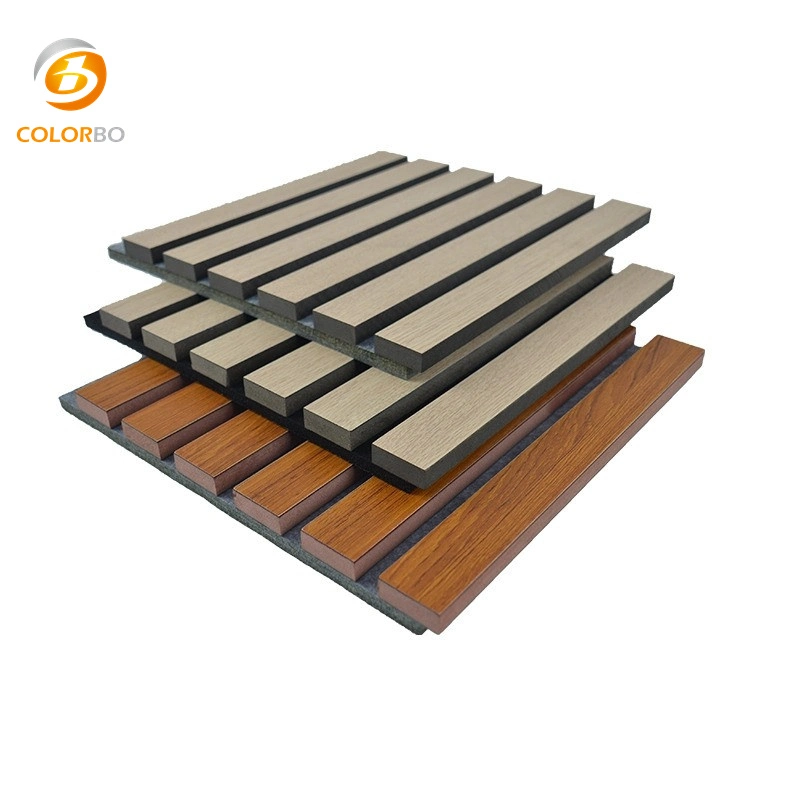 ASTM-E84 CLASS A OAK Melamine surface slat PET wall panel