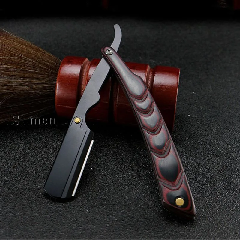 Cuchillas de barbería cuchilla plegable manual afeitado Cabello Bard Limpieza Razor