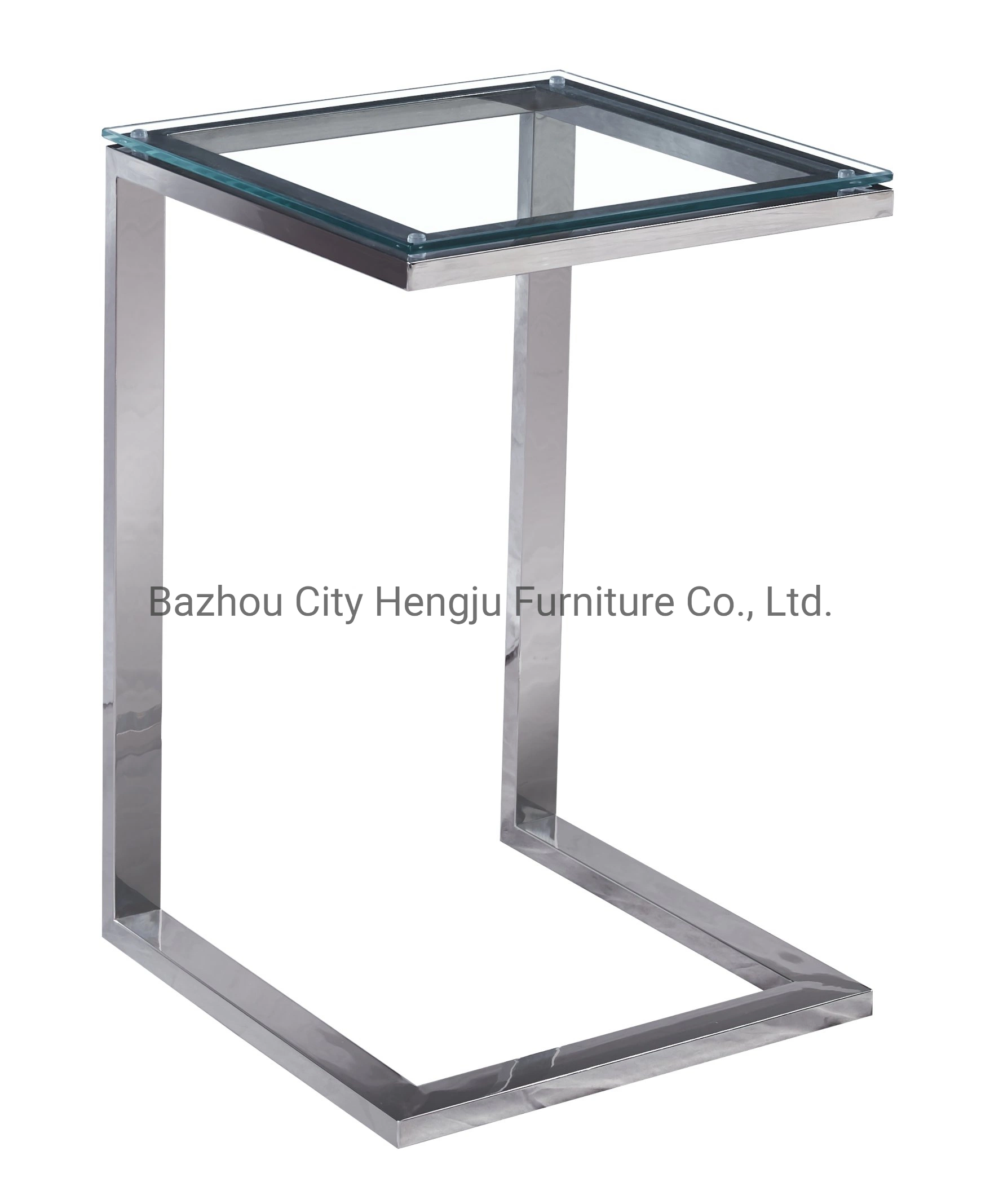 Stainless Steel Table Suit Living Room Furniture Glass End Tables Sofa Table Side Table Bedroom Table Wedding Table