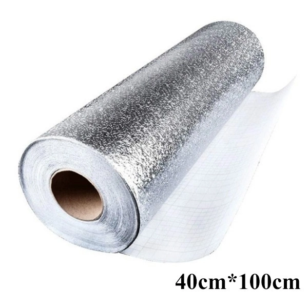 Fine Non-Woven and Moisture-Proof Aluminum Foil Kitchen Oil-Proof Sticker Cabinets Aluminum Sticker