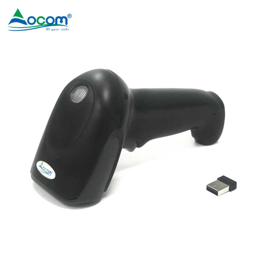 Lecteur de codes à barres sans fil 2D Prix scanner portable Bluetooth avec support