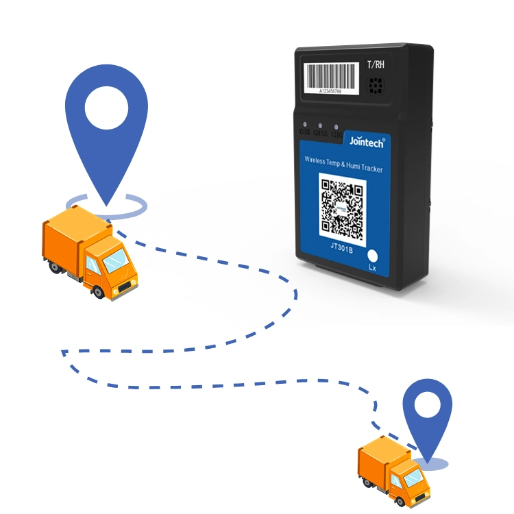 Wireless 4G IP67 de la cadena de frío frigorífico Seguimiento de la carga de la temperatura del sensor de humedad