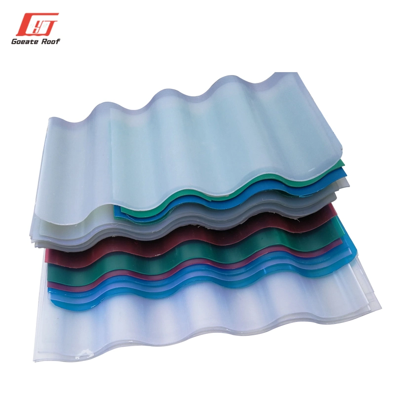 Eco-Friendly Building Material PVC Trapezoid Translucent Roofing Tile for Natural Lighting