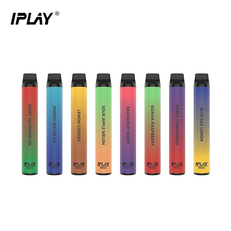 Actualizado Iplay Max 2500 bajo el vaporizador de productos desechables de nicotina Vape 2500 inhalaciones 8ml de aceite