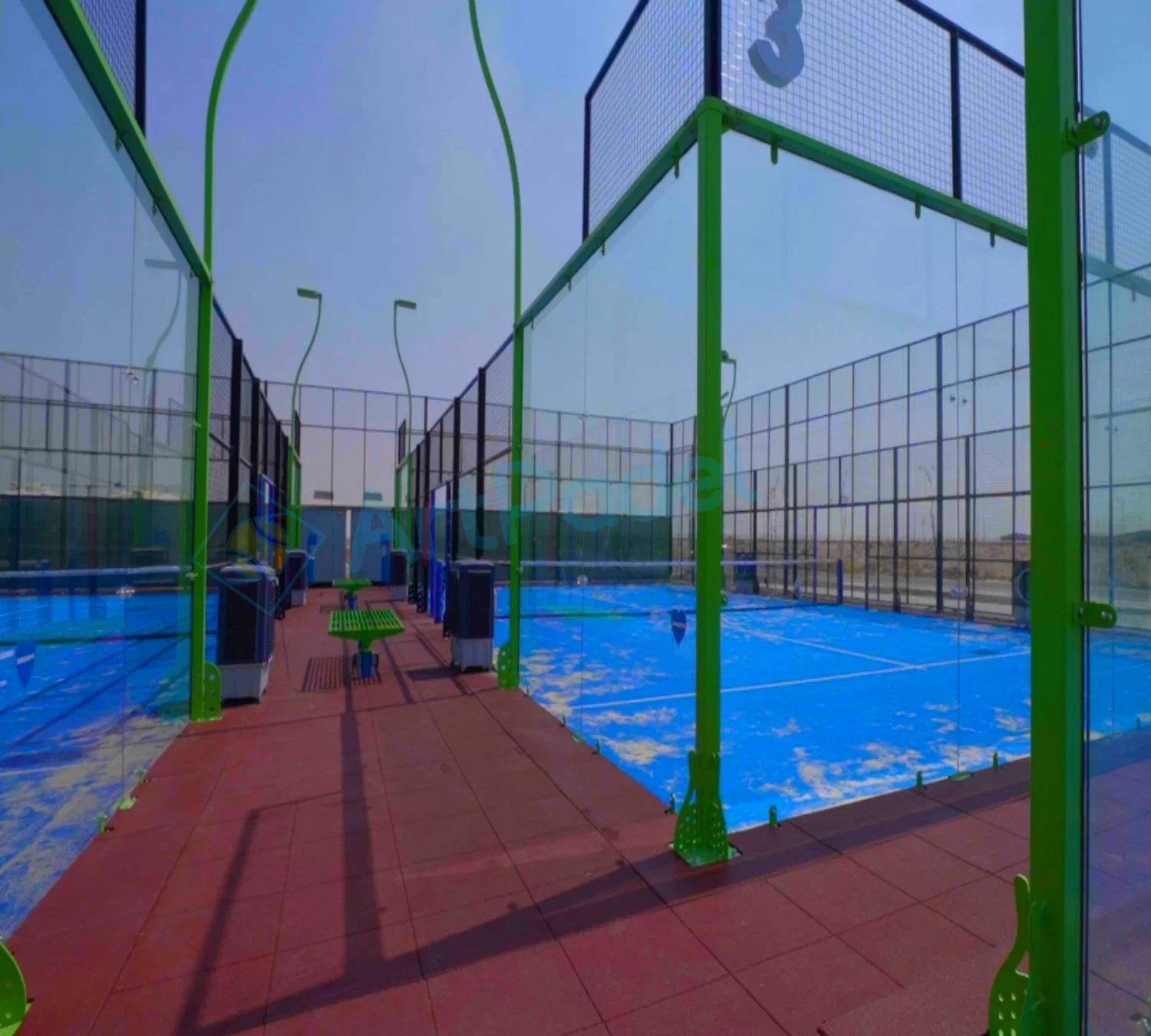 Pista de tenis de Padel para deportes de tenis al aire libre o cubierto desde China