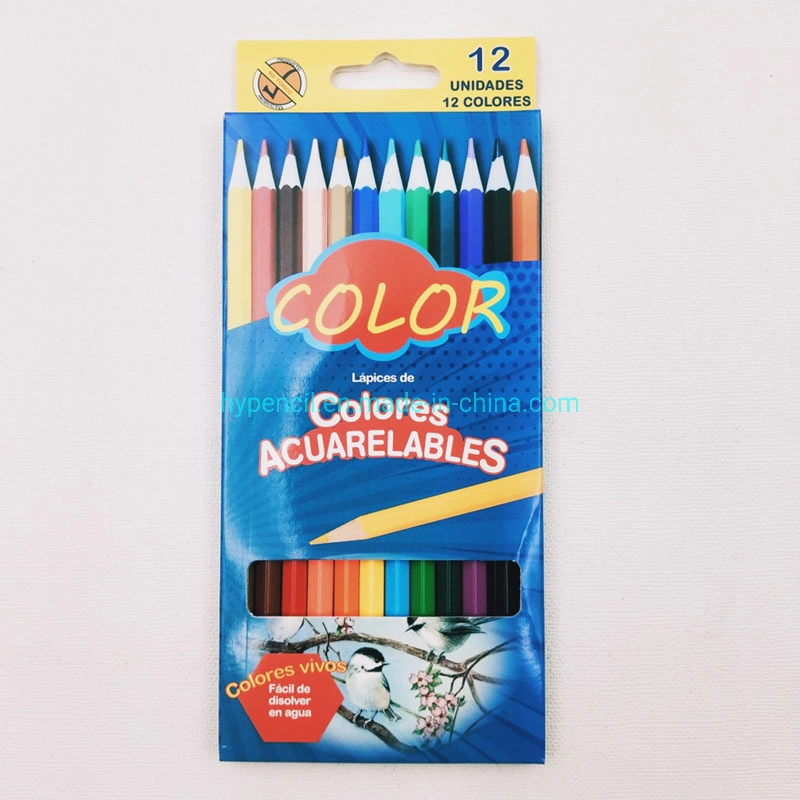 Cw071212-12 Watercolor Pencil Set in Color Box