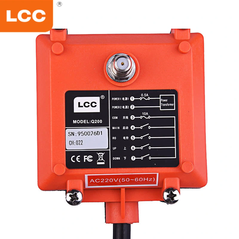 Q200 Wireless 2 Channel up Down Heavy Industry Remote Control for Winch Forklift