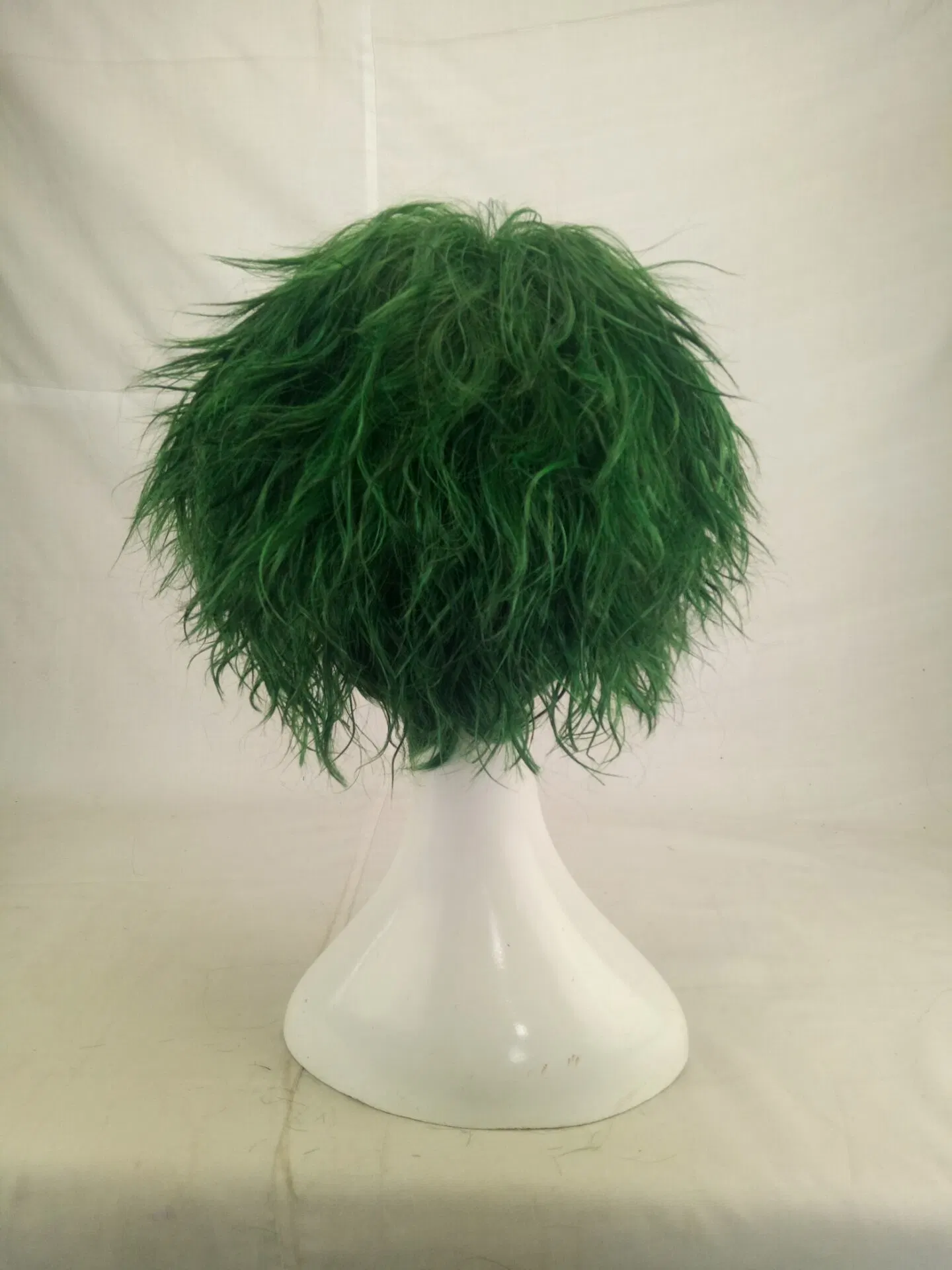 Personnalité Green algues synthétique cochon court petit cheveux bouclés Anime Wigs Cosplay