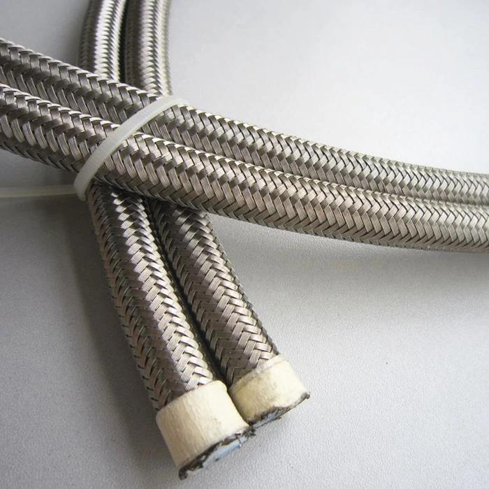 Flame Retardant SS304 Braided Smooth PTFE Tube