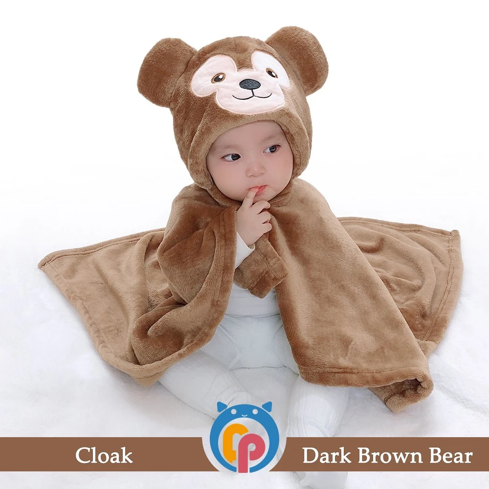 Wholesale/Supplier Free Sample Animal Bear Baby Blanket with Hooded for Four Seasons