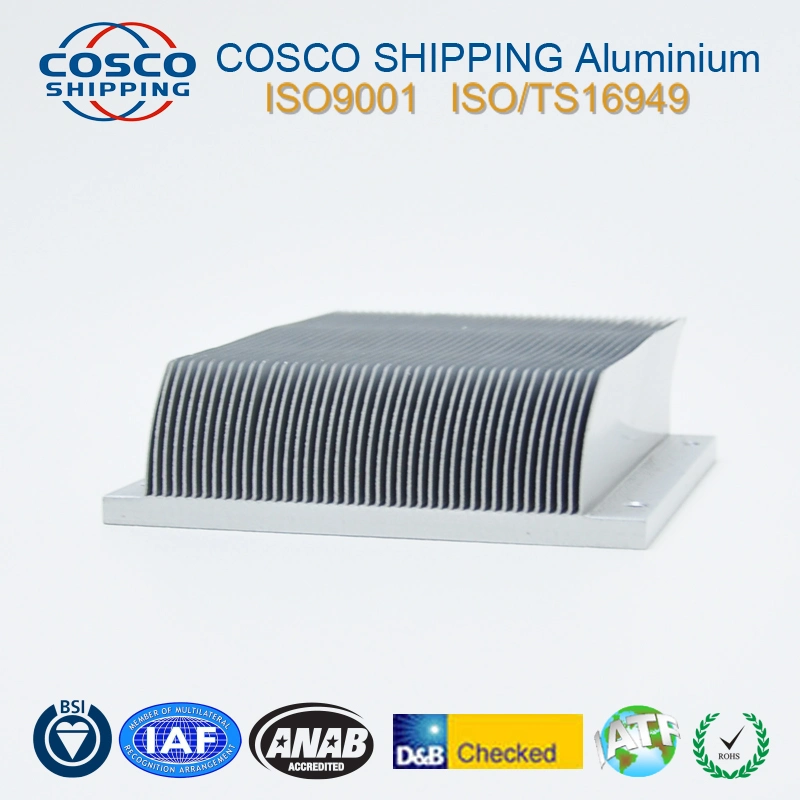 Square Extruded Aluminum Heat Sink Anodized Heat Sink Extrusion