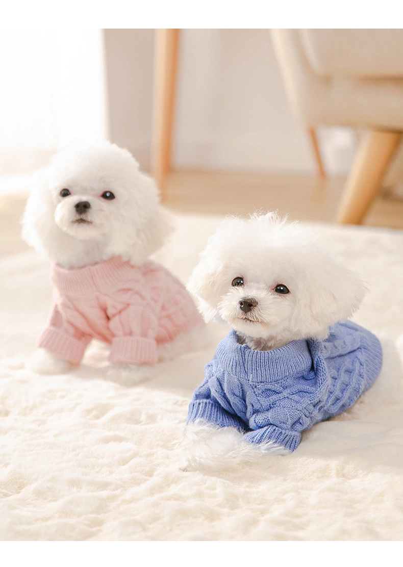 Осенний зимний маленький собачий Кот ПЭТ вязаный пуловер пальто свитер Для маленьких и средних собак тонкие двухногие одежда для Кошки