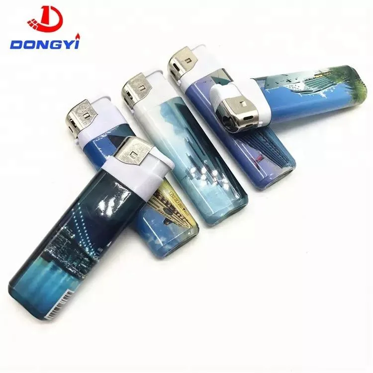 Dongyi Lighter Factory Plastic Electronic Lighter Cigarette Kitchen Lighter Custom Lighter Rechargeable Candle Lighter Gas Akmak