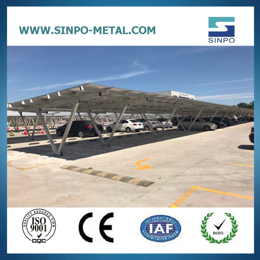 Sistema de montagem em terra solar para estacionamento automóvel