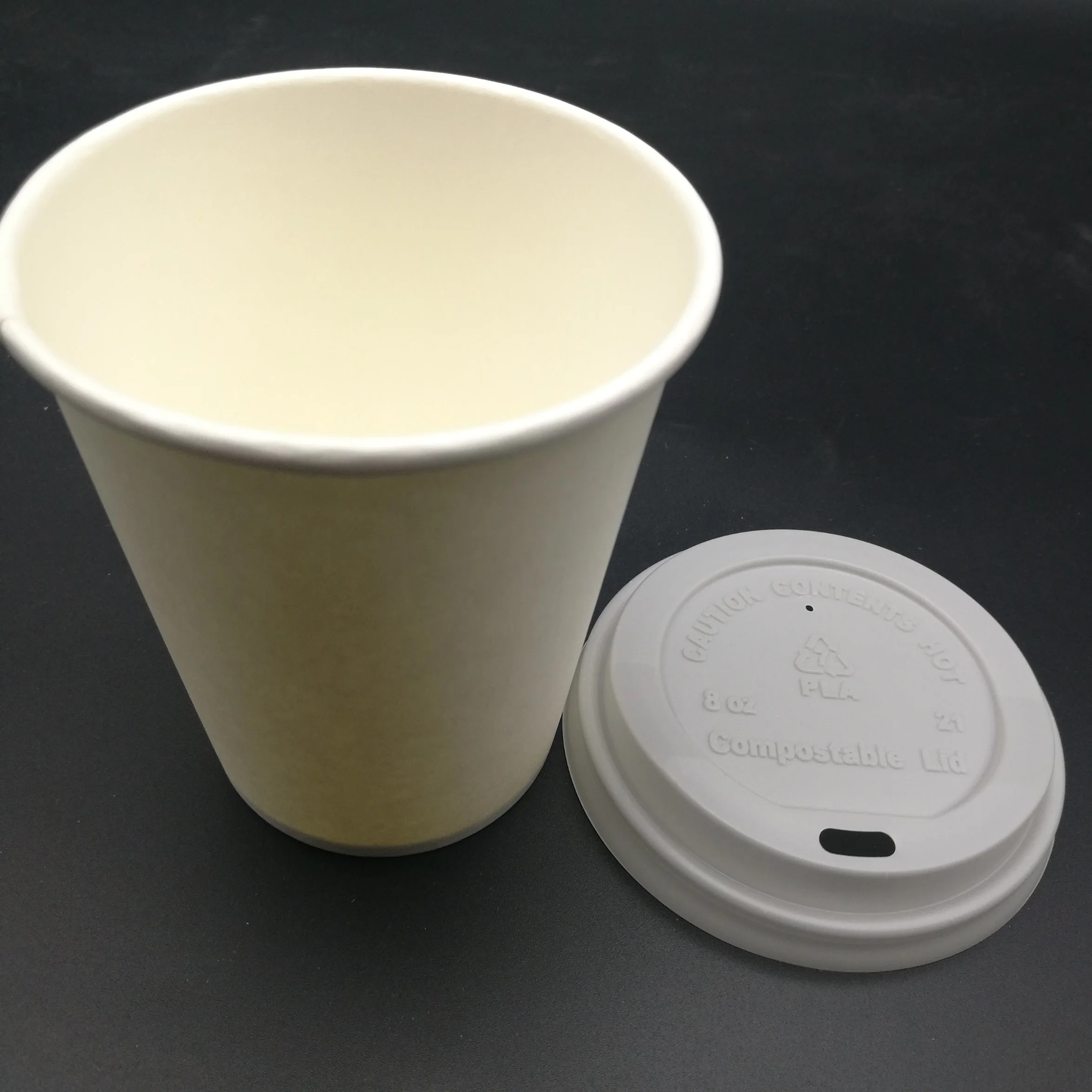 Eco Compostable Biodegradable PLA Bamboo Fiber Coffee Disposable Single Wall Paper Cup