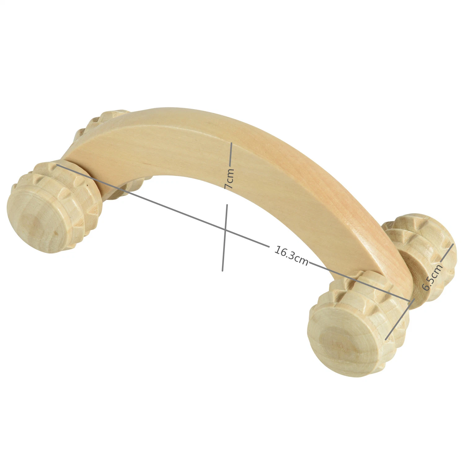 4 bille poignée en bois Roller massage Tools Outils de réflexologie pour Cou épaule bras jambes corps