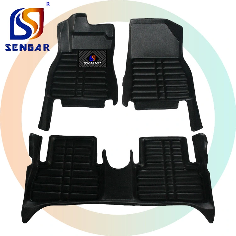 Rubber 3D Custom for TPE 5D Banig Kotse Alfombras De Auto Car Floor Mats PVC Carpet 4 Piece Set Full Coverage