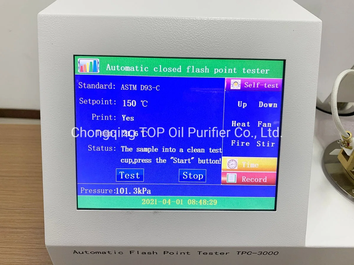 Ponto de fulgor de copo fechado Automative instrumentos de análise (TPC-3000)
