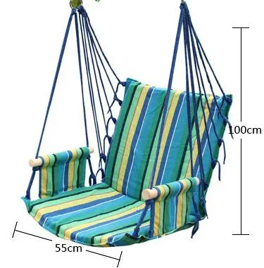 Hammock Garden Hang Lazy Chair Swinging Indoor Outdoor Furniture Hanging Rope Chair Swing Chair Seat Bed Travel Camping
