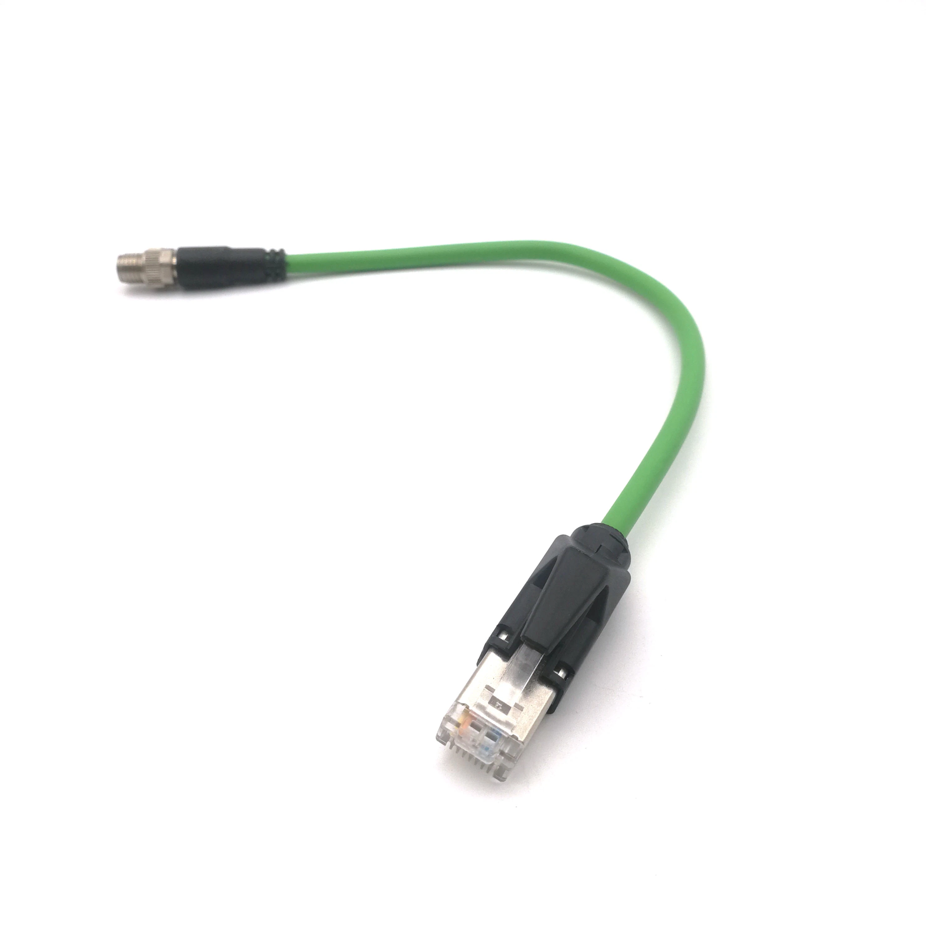 Profinet Cat. 5e M8 RJ45 Connection Cable with Shielding for Ethernet Ethercat