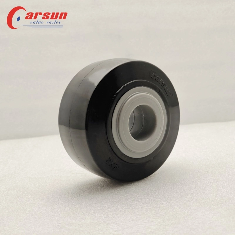 Carsun modificado negro de 4 pulgadas 100 mm de Rueda de nylon ruedas de nylon reforzado sin rodamiento