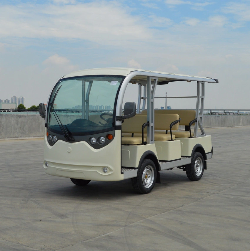 Vergnügungspark 48V Batterie Powered Electric Sightseeing Vehicle Four Wheels Touristenauto Shuttle Mini Bus