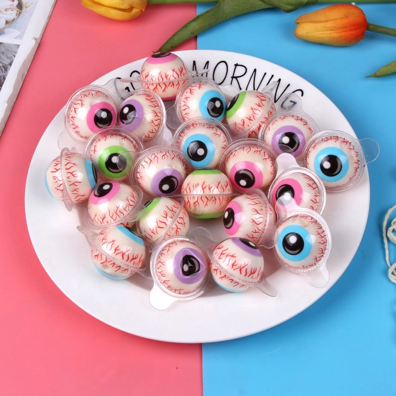 Neue 4D knallige Eyeball Candy Series Erdbeer geformten Fruchtsaft Aroma Sandwich Gummy Candy