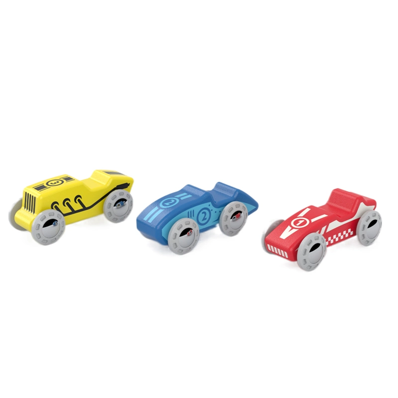 Les jouets en bois bois Pretent Voitures de course Mini véhicule jouet pour enfants