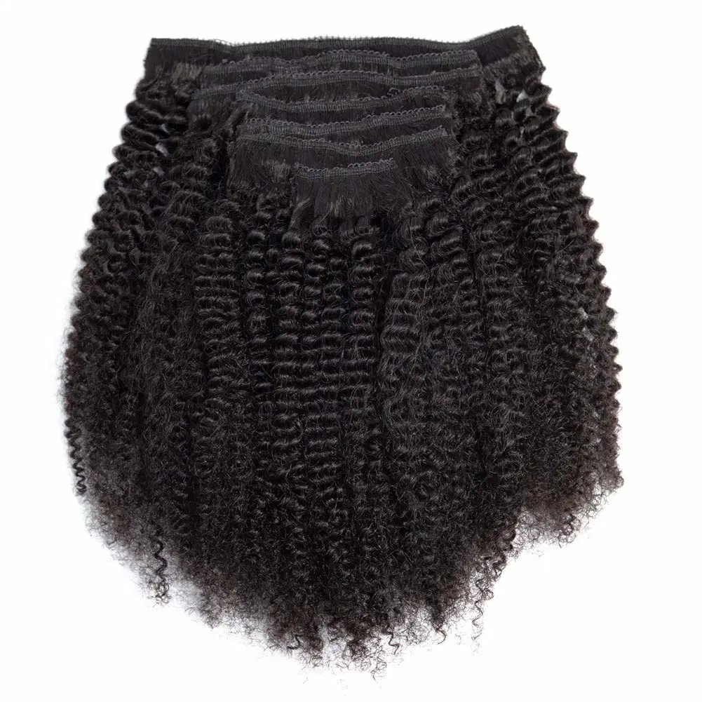 Kbeth Remium Virgin Cuticle Aligned Kinky Curly Human Hair Wefts Natural Color