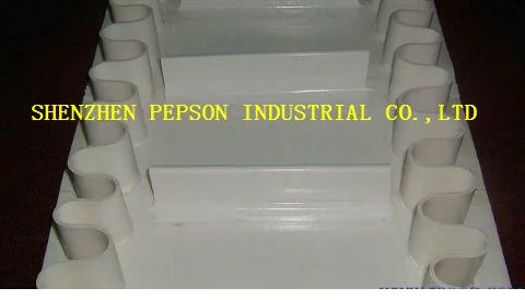 PVC PU Conveyor Belt with Sidewall and Cleat for Food Industry