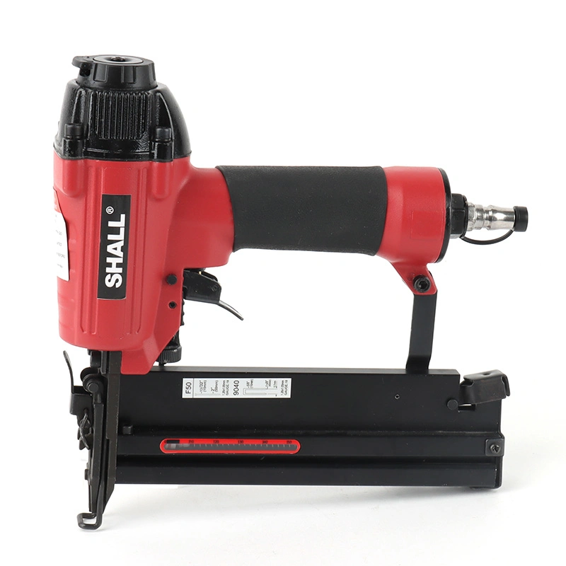 Shall 18 Gauge Ga18 Pneumatic Brad Nailer 2-in-1 Nail Staple Gun Accepts 3/8 to 2 Inch Brad Nails and 5/8 to 1-9/16 Inch Staples