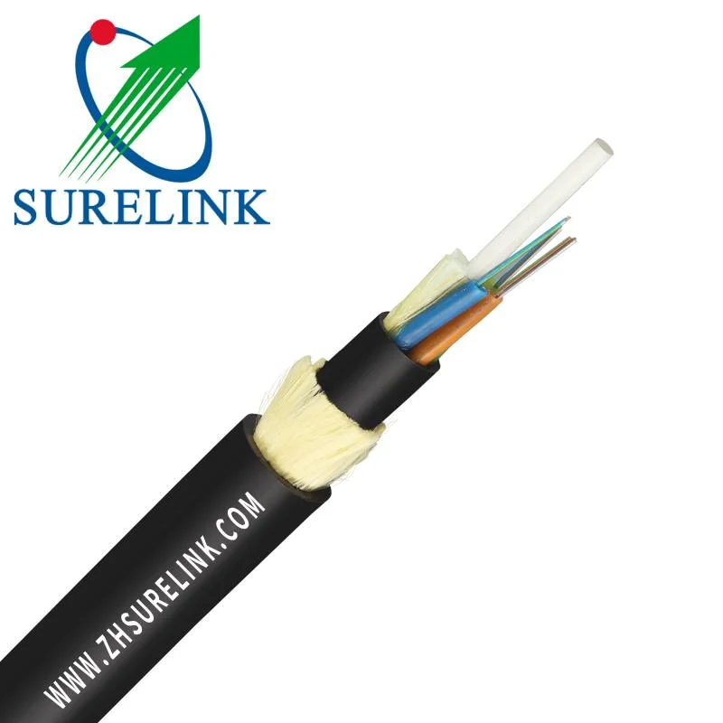 Surelink ADSS Optical Fiber Cable 80m 100m 120m Span Double Sheath 24 Core 48 Core 96 Core Aerial Cable ADSS Fiber