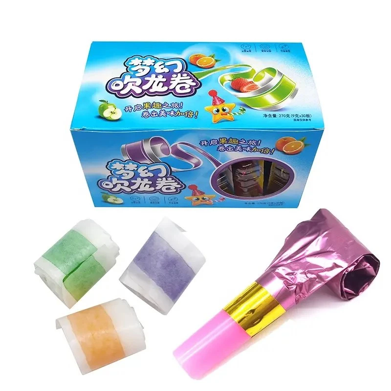 Chinese Factory Candy Toys Kids with Halal Sweet Fruit Roll Candy