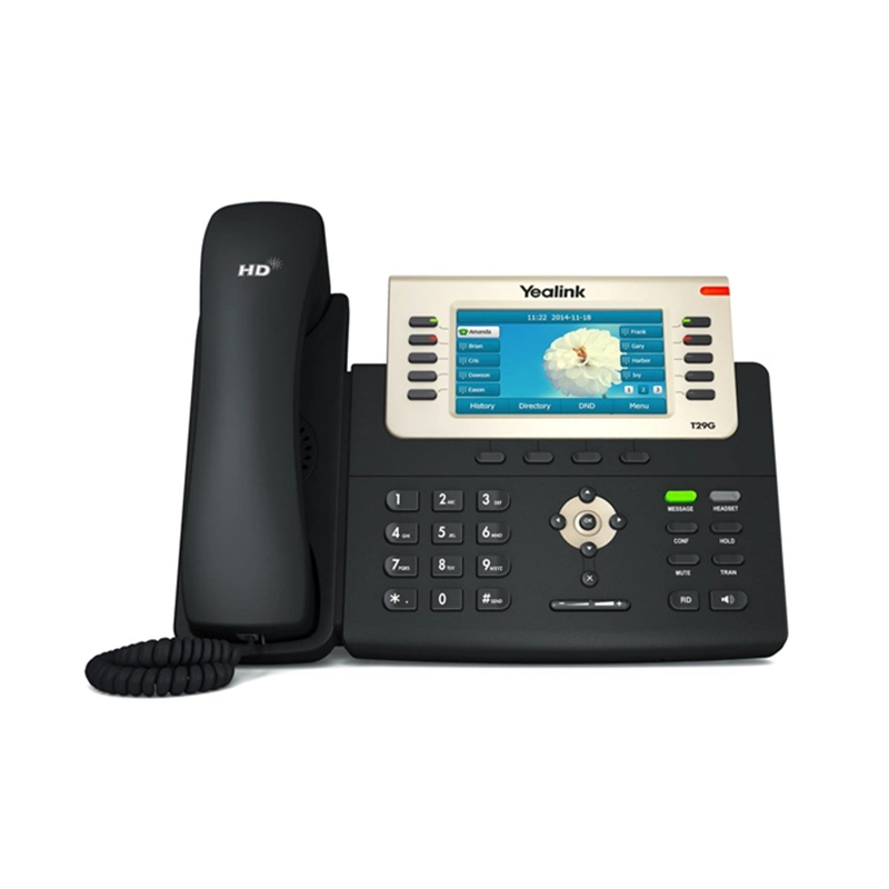 Professional Gigabit avec écran LCD couleur téléphone SIP-T29G téléphone VoIP pour Yealink