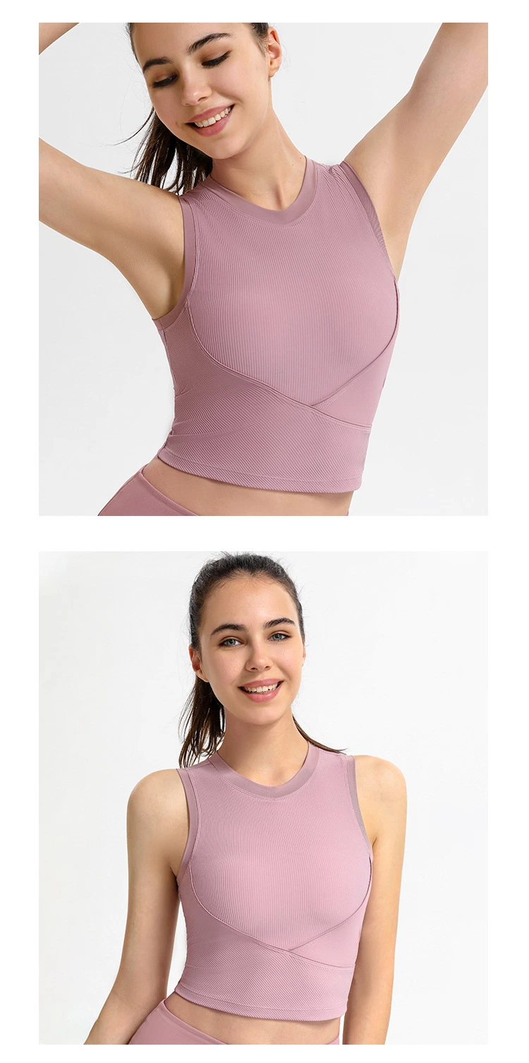 2023 Nouvelle arrivée Spandex/polyester haut Brami logo personnalisé de l'été Lady Tank Top