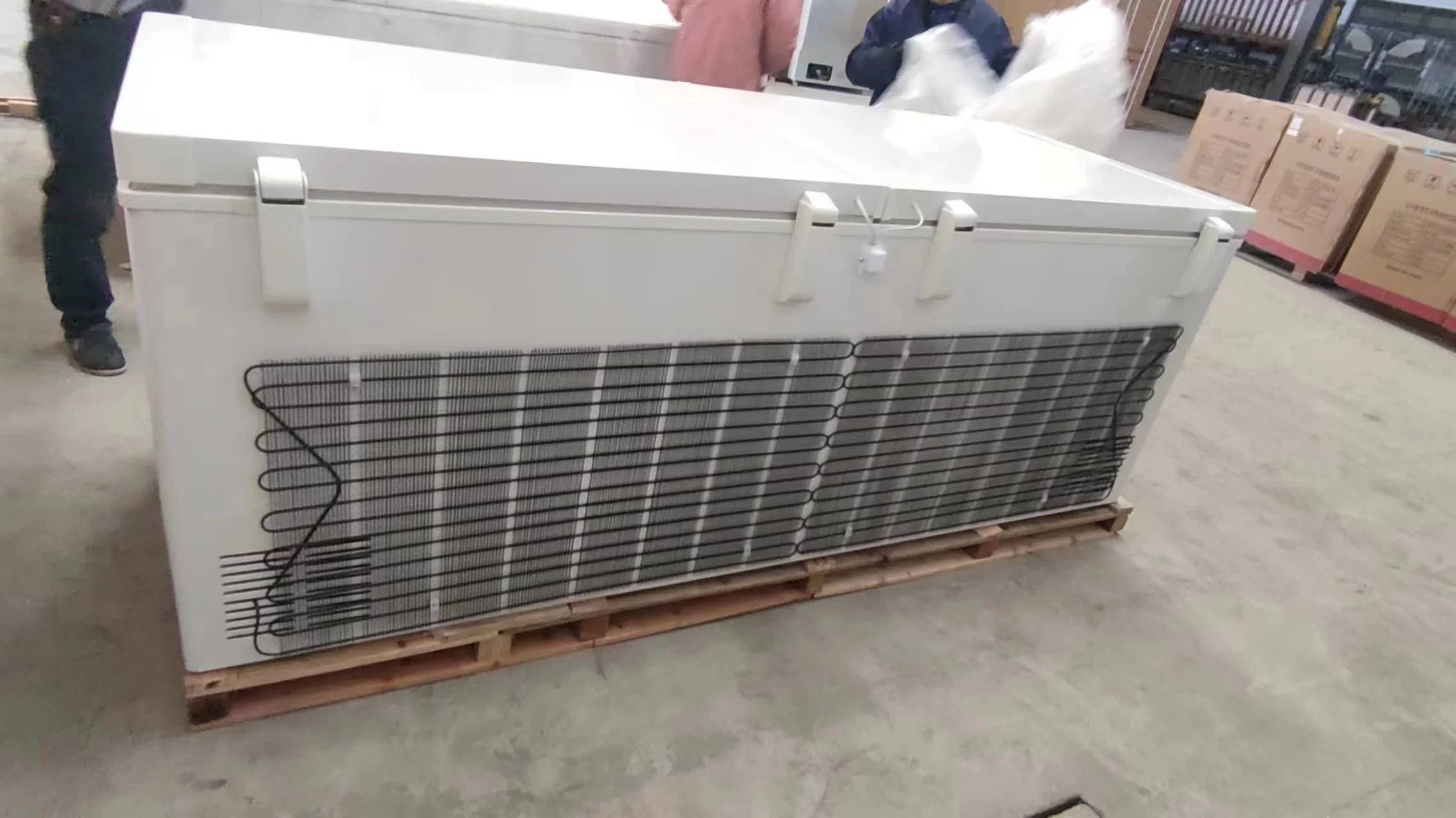 Air-Cooled/Direct-Cooled Mechanical Temperature Controller Stainless/Gold Single Door Chest Freezer for Home